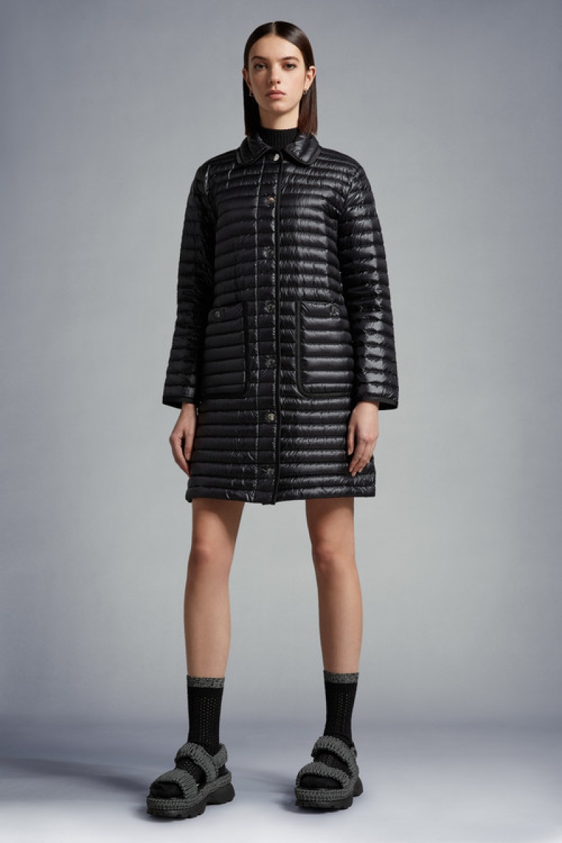 Abrigos Moncler Nettes Mujer Negros | VZRC-53186