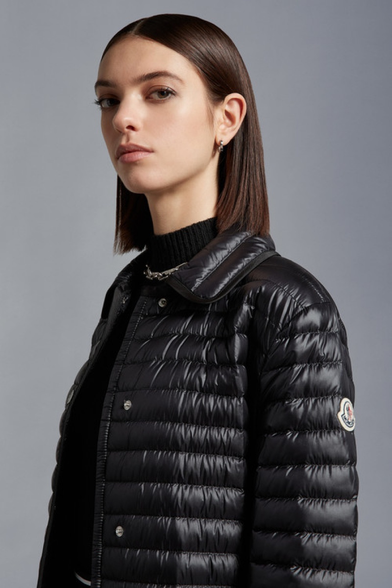 Abrigos Moncler Nettes Mujer Negros | VZRC-53186