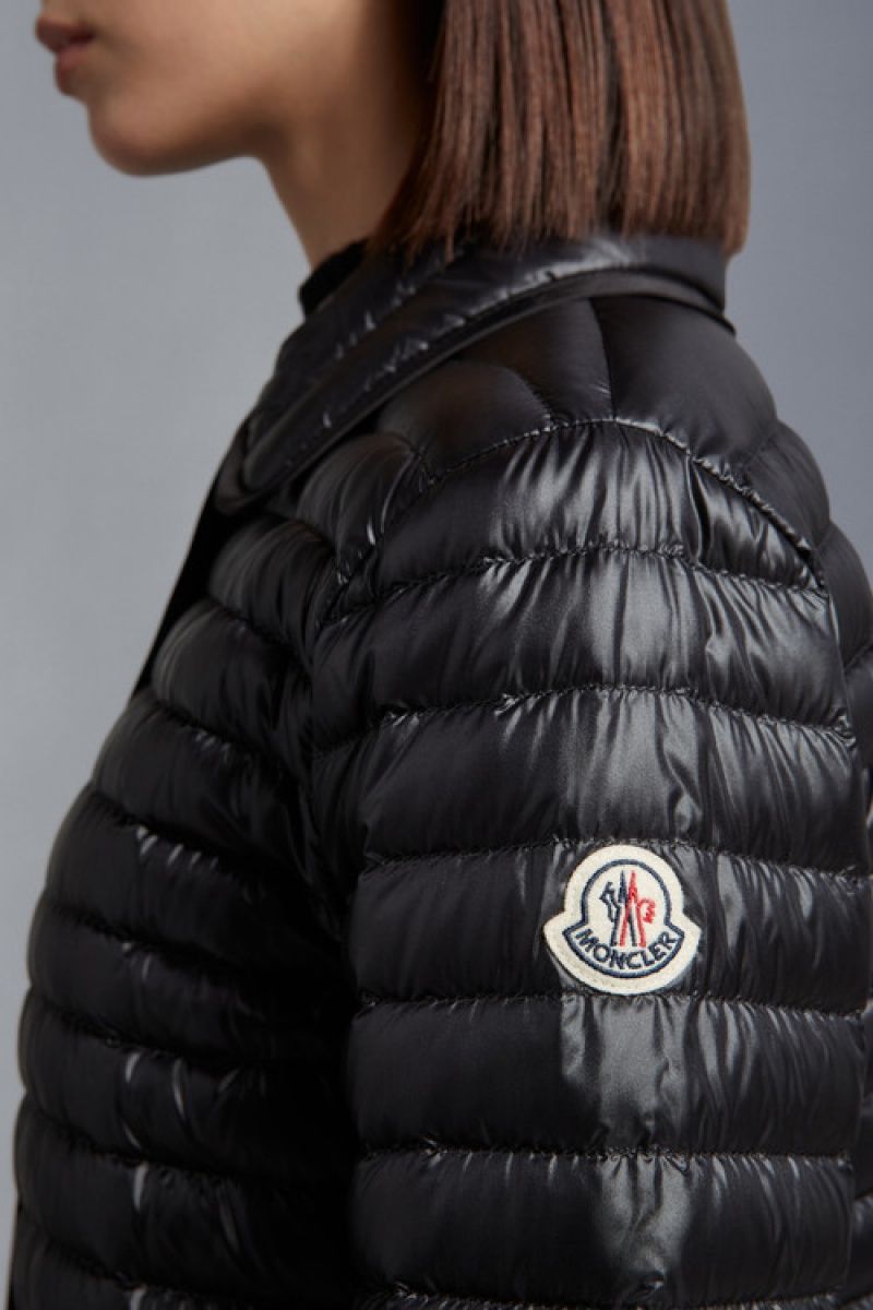 Abrigos Moncler Nettes Mujer Negros | VZRC-53186