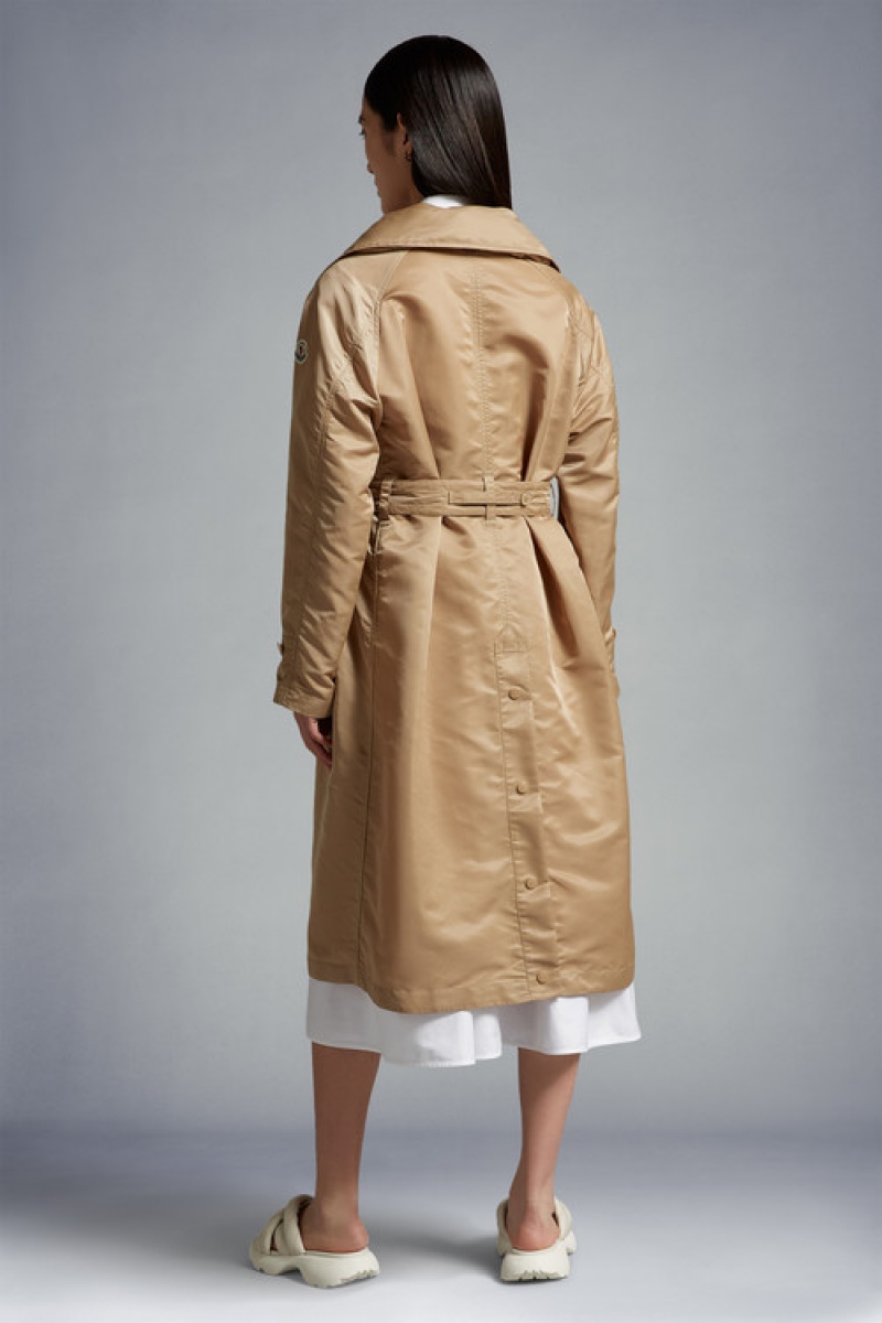 Abrigos Moncler Villerest Trench Coat Mujer Beige | PTCZ-53412