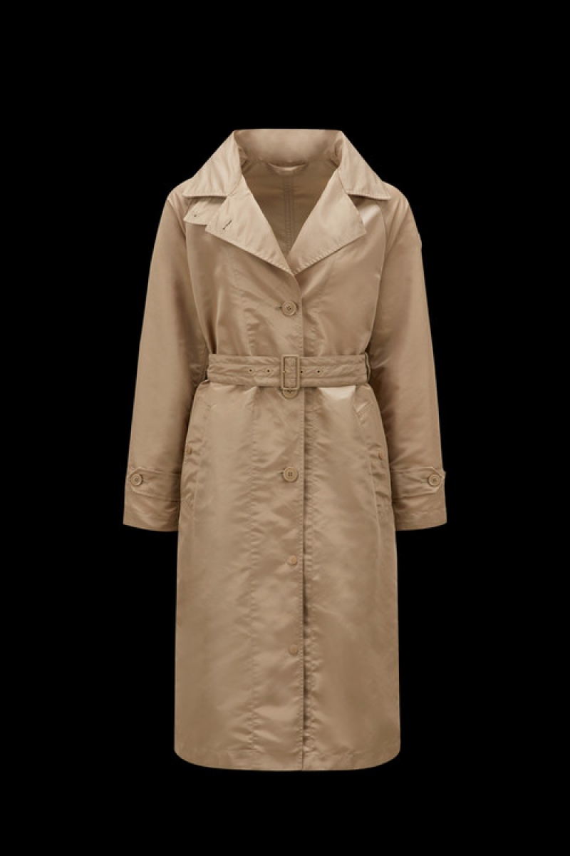 Abrigos Moncler Villerest Trench Coat Mujer Beige | PTCZ-53412