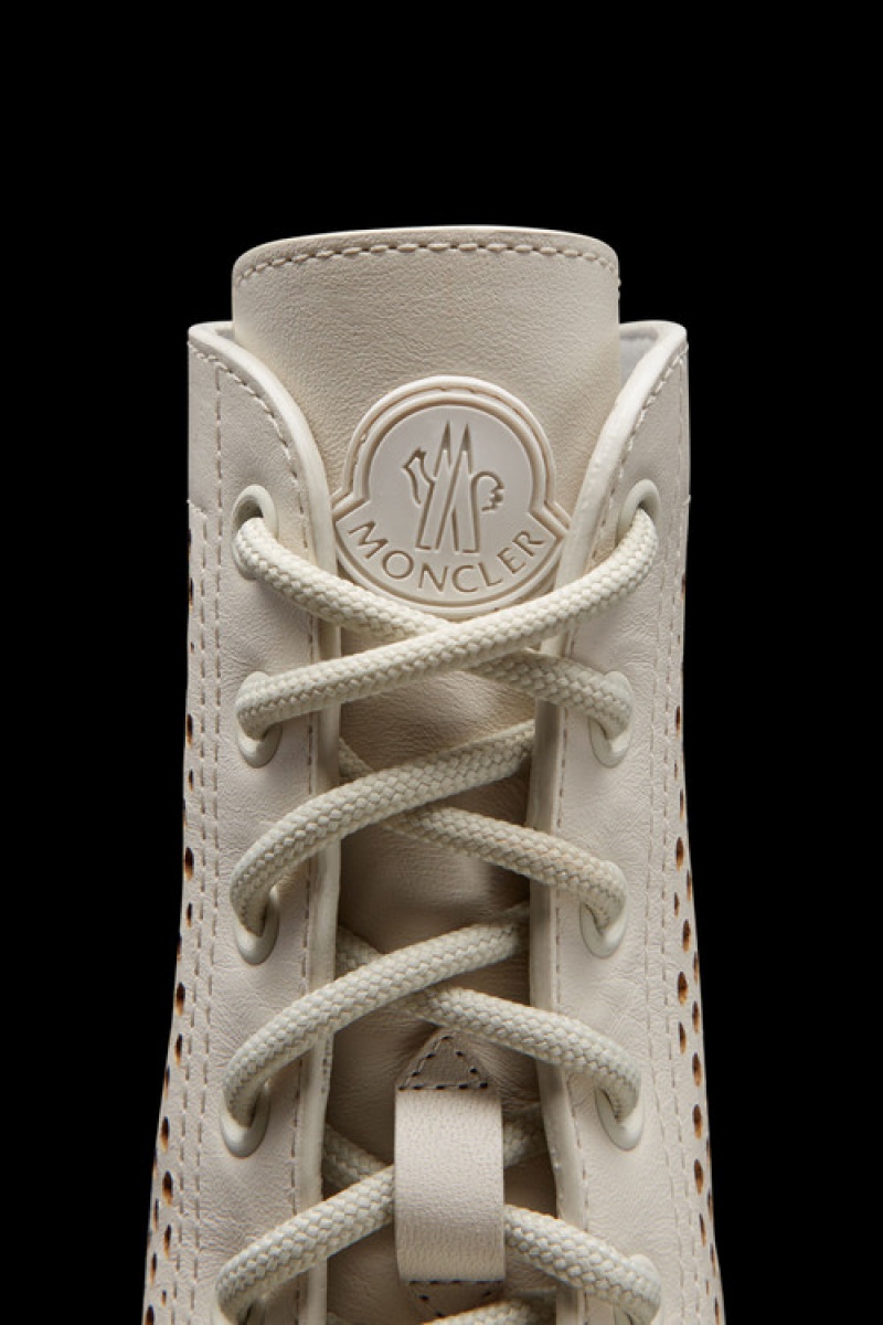 Botas Moncler Carinne Ankle Mujer Blancos | VPOZ-70968