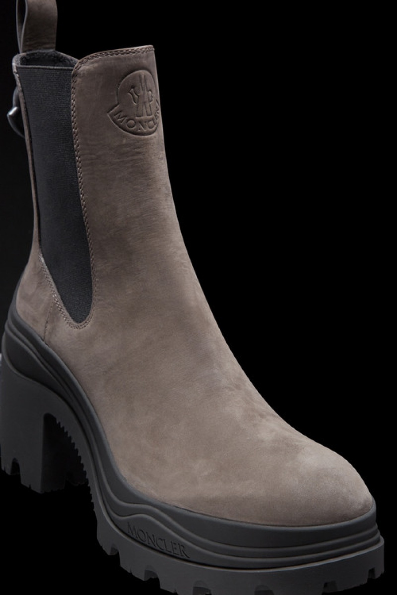 Botas Moncler Envile Chelsea Mujer Marrom | FOWE-78932