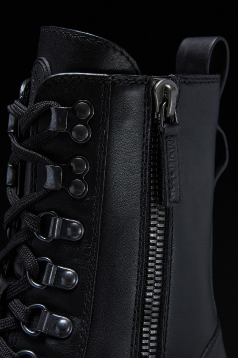 Botas Moncler Envile Hebilla Encaje-up Mujer Negros | CXIZ-27986