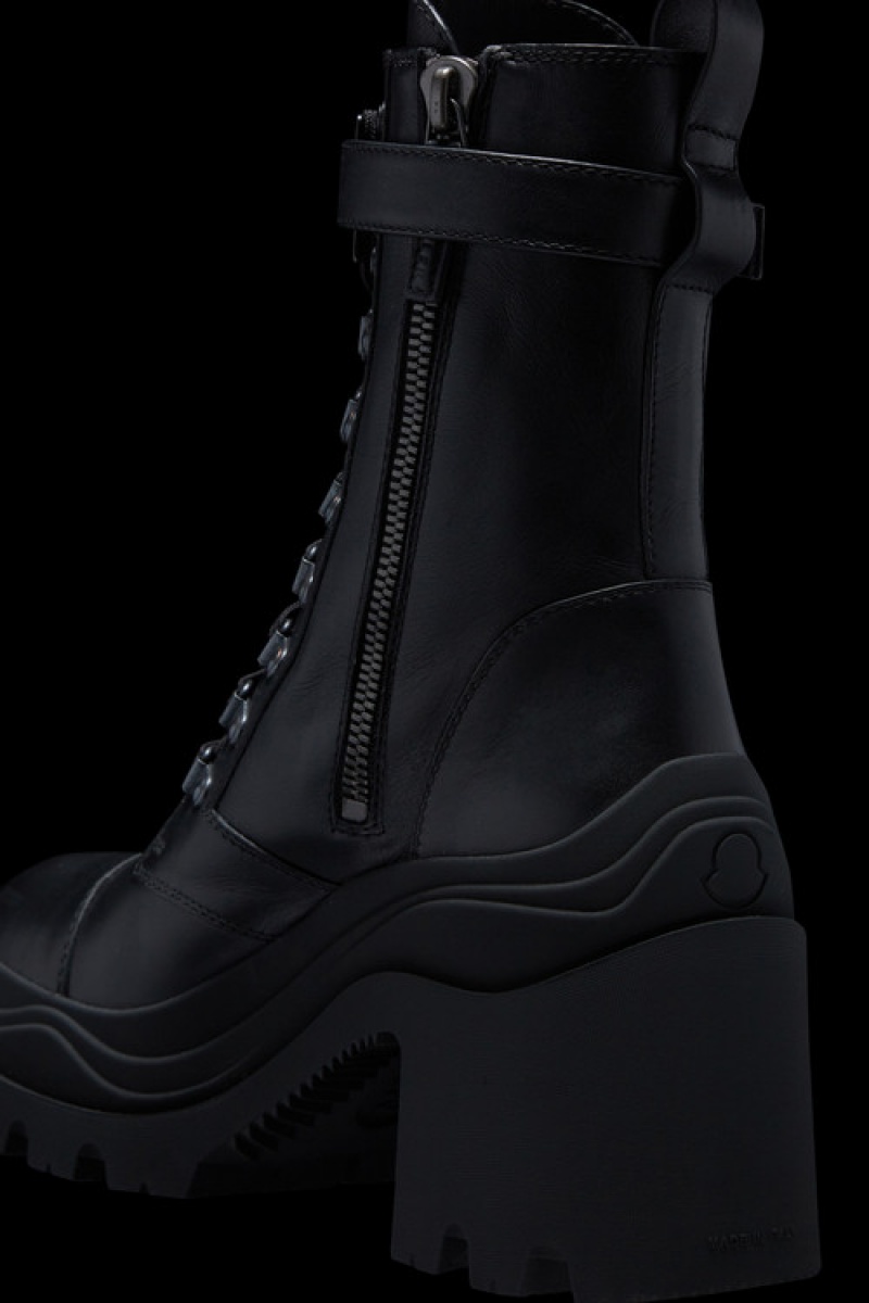 Botas Moncler Envile Hebilla Encaje-up Mujer Negros | CXIZ-27986