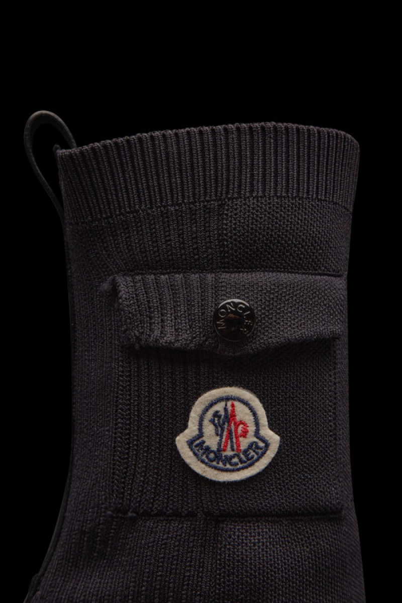 Botas Moncler Splora Pocket Ankle Mujer Negros | QMUR-30691