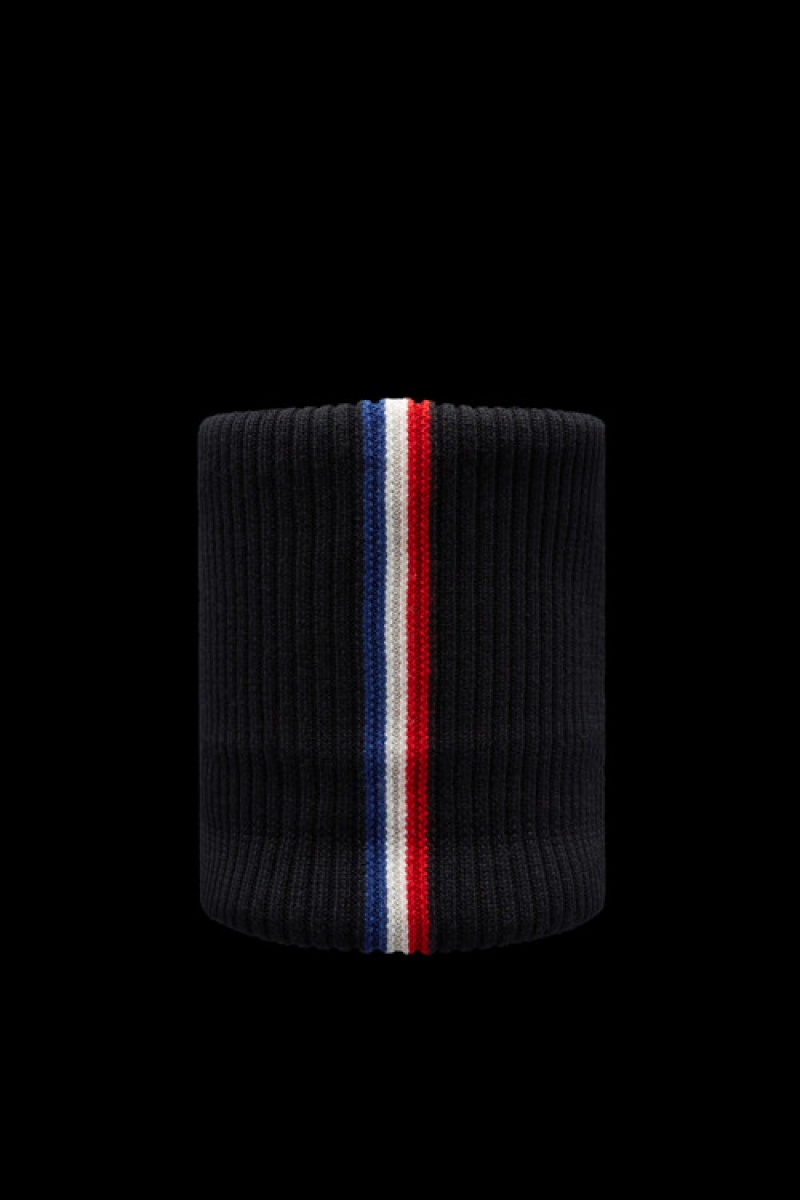 Bufandas Moncler Lana Neck Warmer Hombre Negros | FRPJ-41370