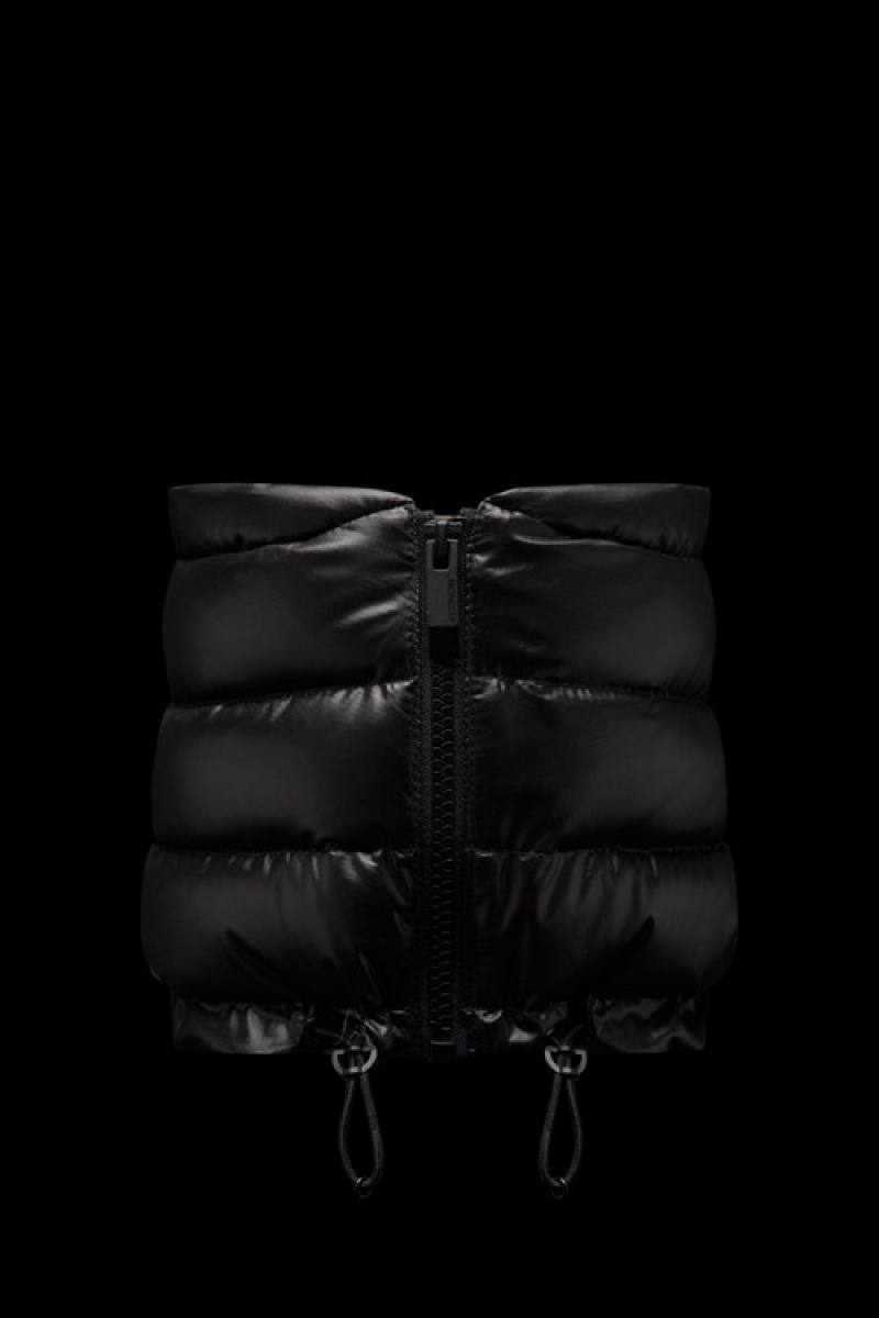 Bufandas Moncler -filled Neck Warmer Mujer Negros | TSNW-40628