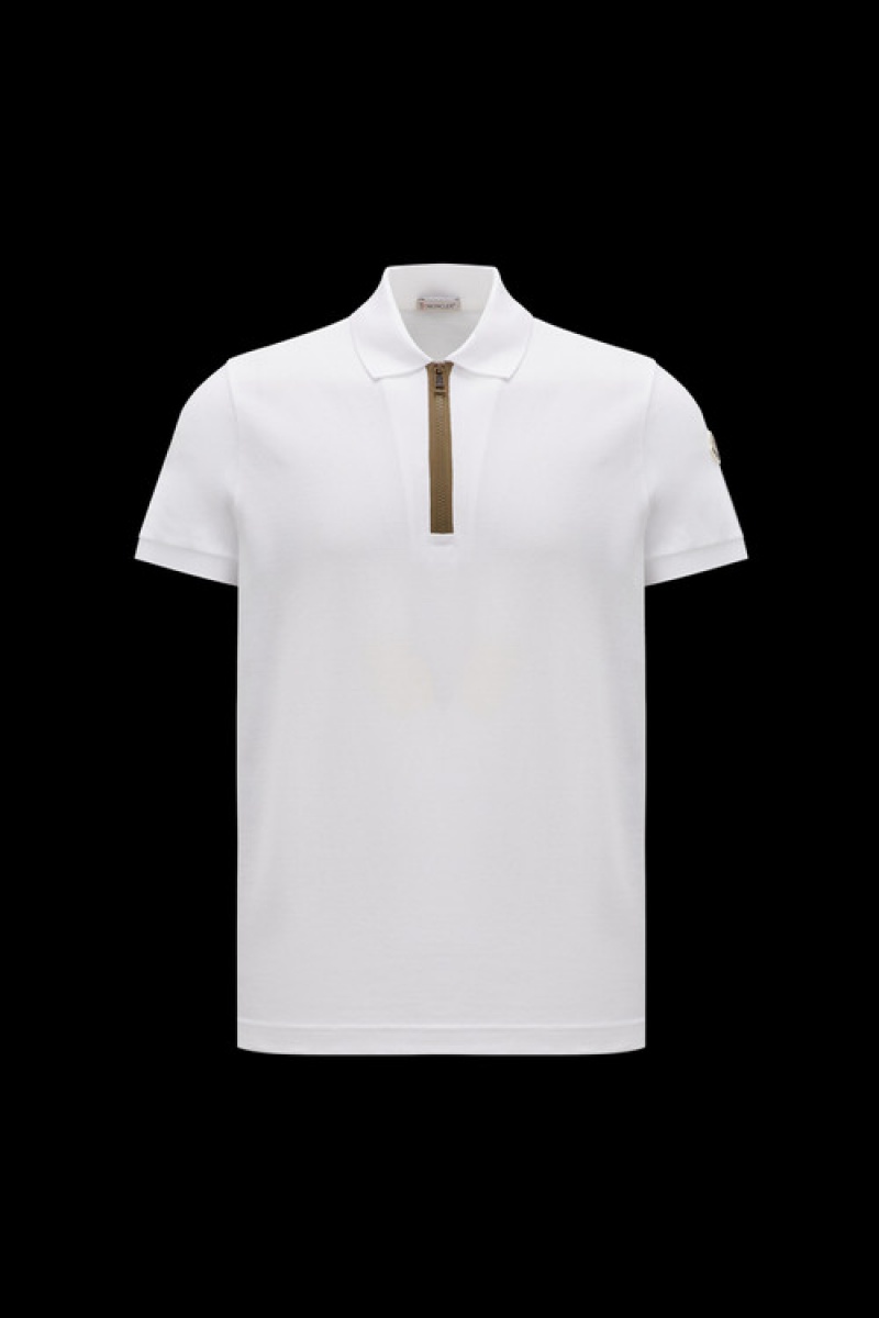 Camisa Polo Moncler Hombre Blancos | KNZG-86405