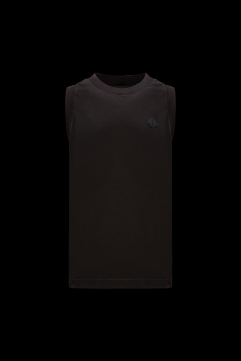 Camisas Moncler Logo Tank Top Hombre Negros | AQFB-30869