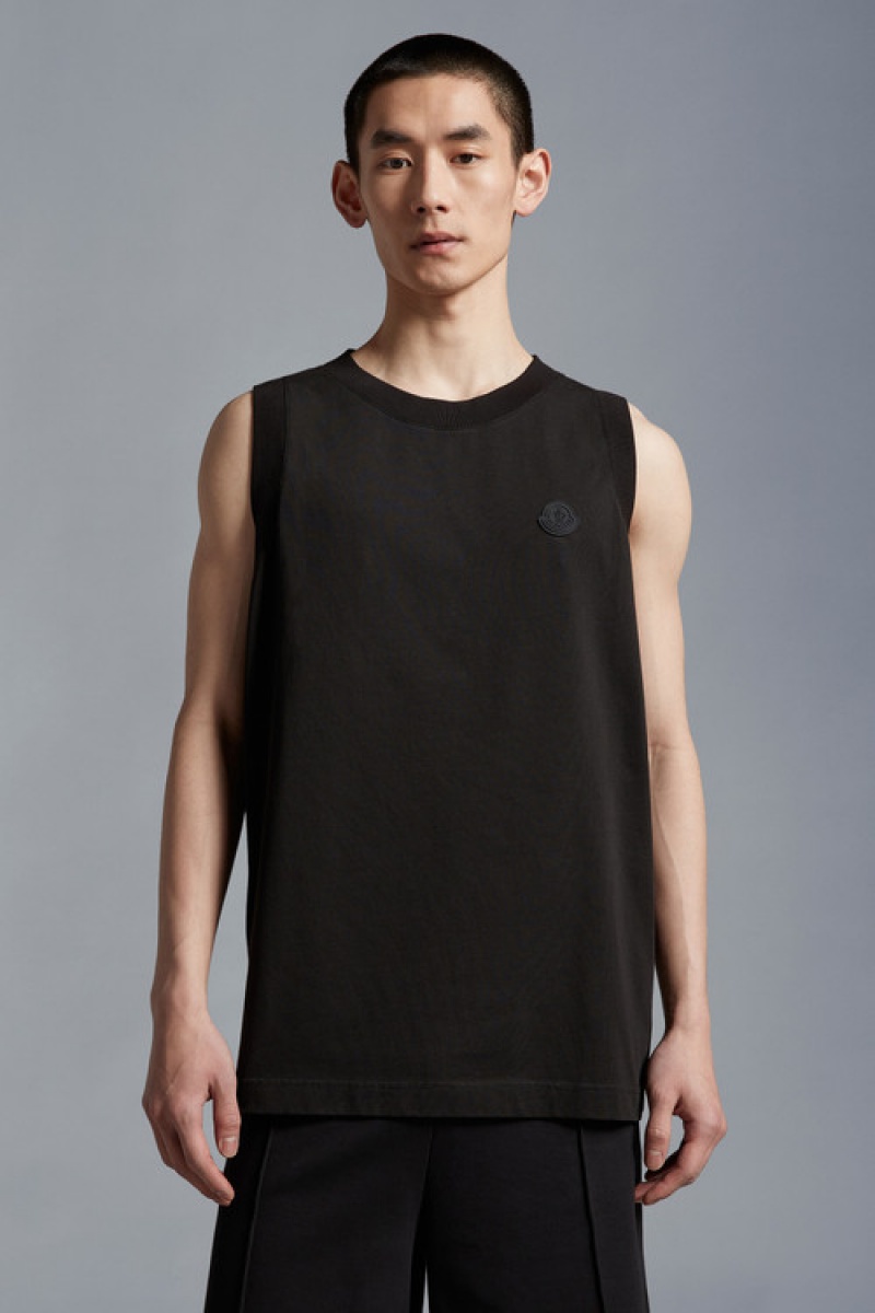 Camisas Moncler Logo Tank Top Hombre Negros | AQFB-30869