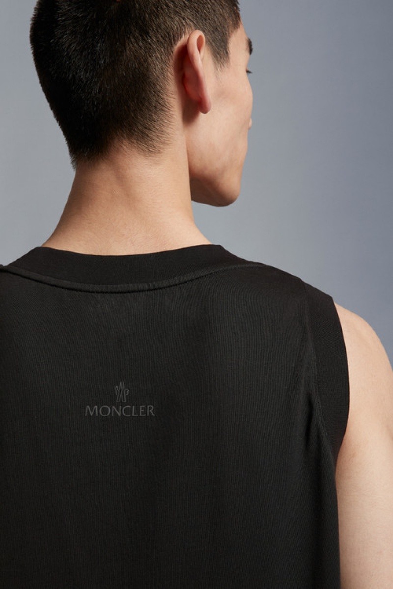 Camisas Moncler Logo Tank Top Hombre Negros | AQFB-30869