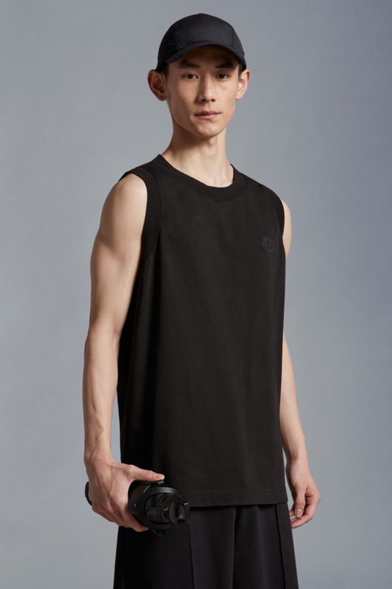 Camisas Moncler Logo Tank Top Hombre Negros | AQFB-30869