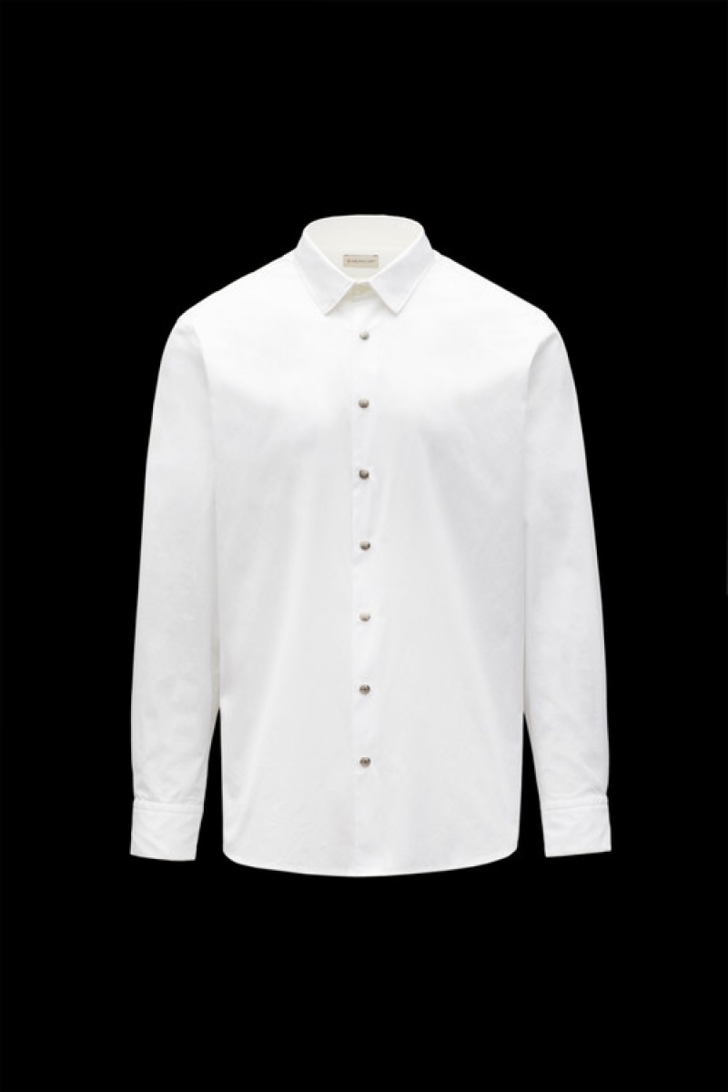 Camisas Moncler Poplin Hombre Blancos | METV-32678