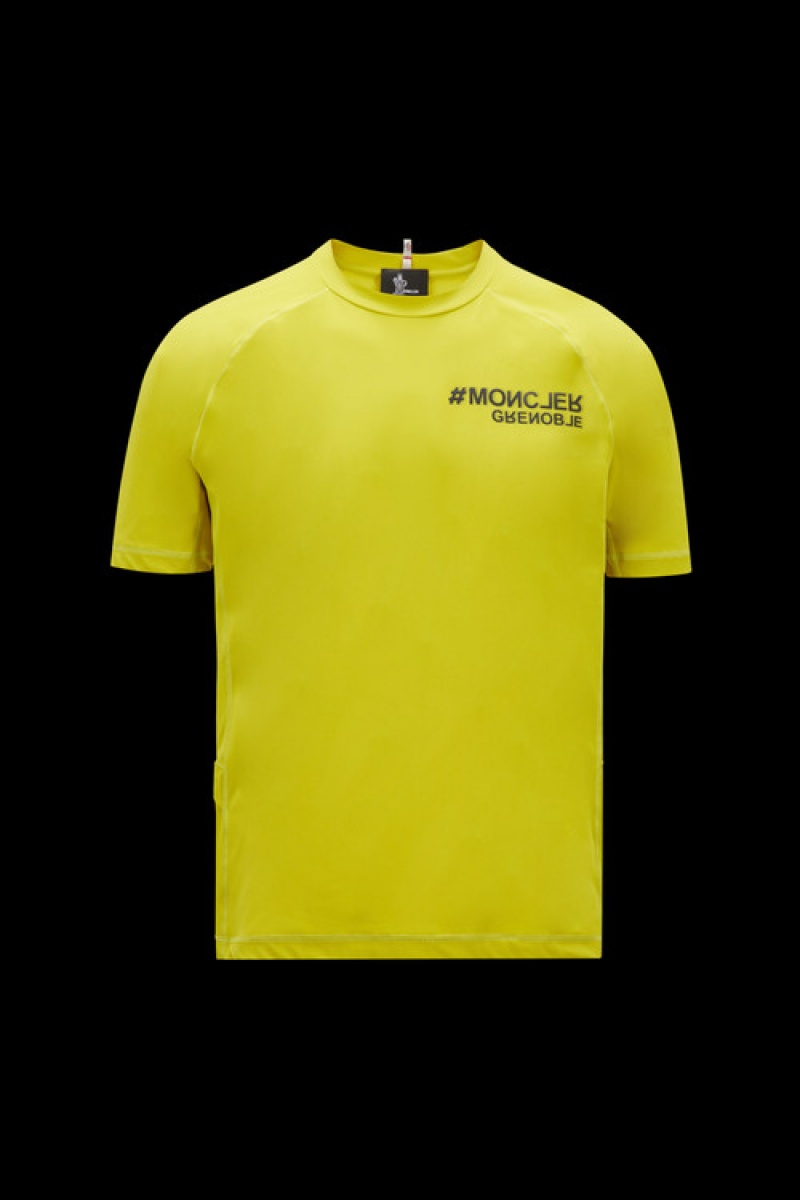 Camiseta Moncler Activewear T Hombre Verdes Claro | AYEG-59234