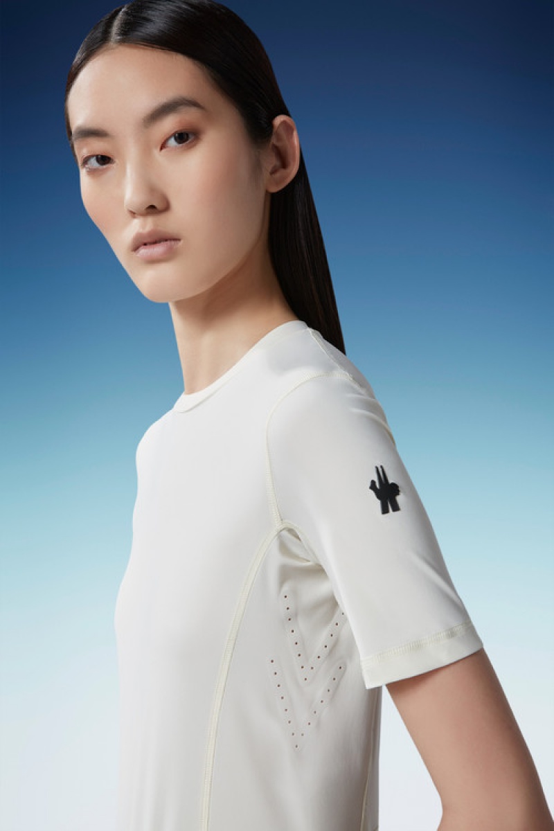 Camiseta Moncler Activewear T Mujer Blancos | HCOR-61342