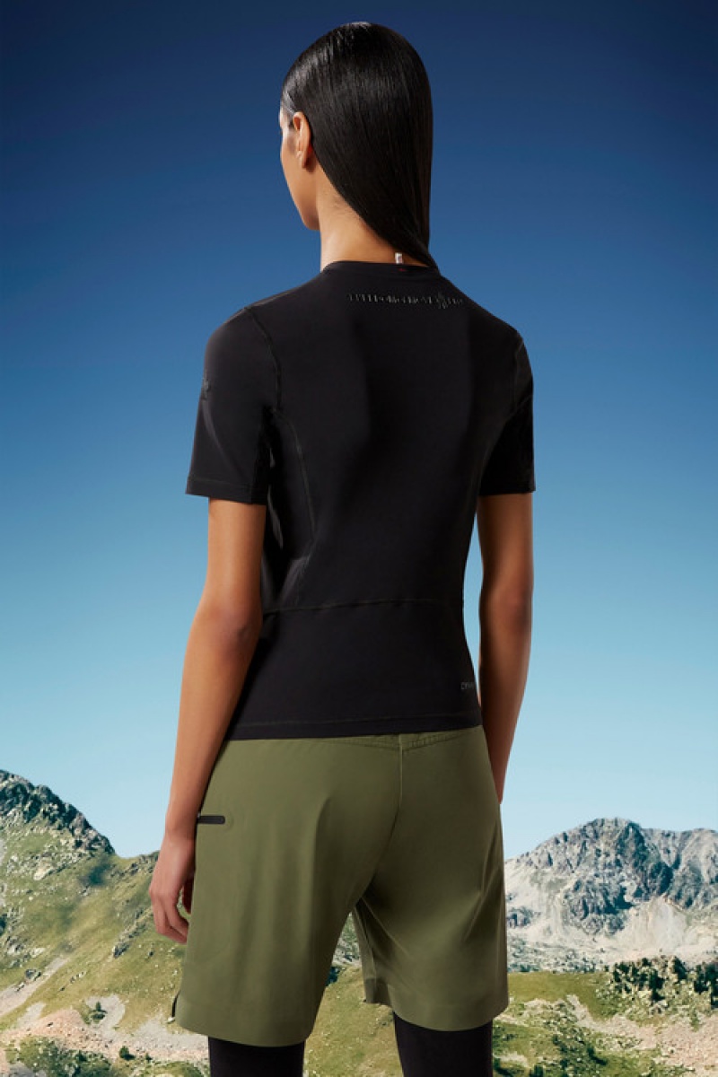 Camiseta Moncler Activewear T Mujer Negros | CYNU-62708