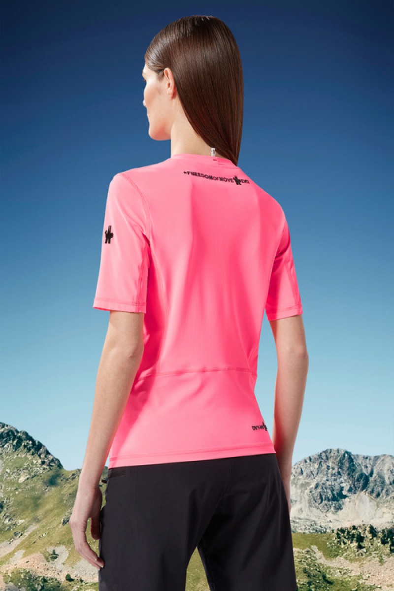 Camiseta Moncler Activewear T Mujer Rosas | NKGW-34096