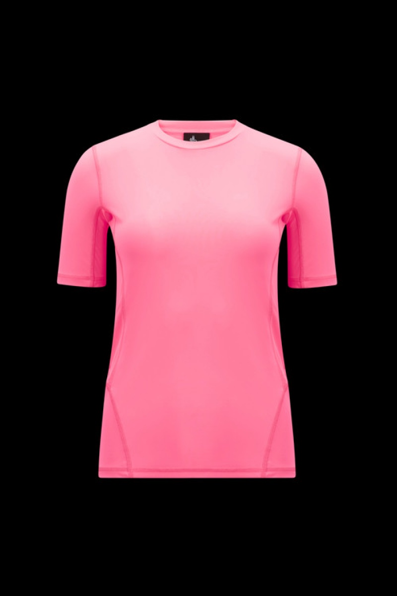 Camiseta Moncler Activewear T Mujer Rosas | NKGW-34096