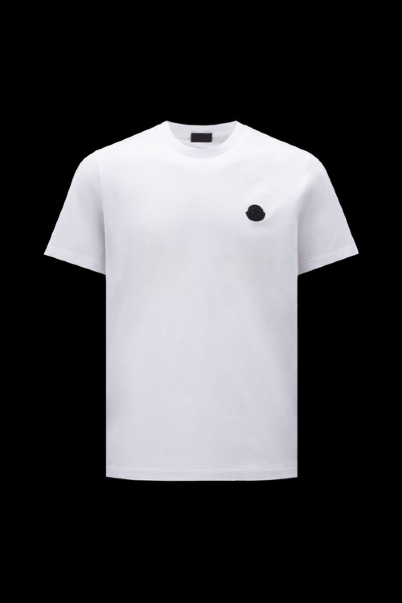 Camiseta Moncler Lettering Estampados T Hombre Blancos | IHYM-84156