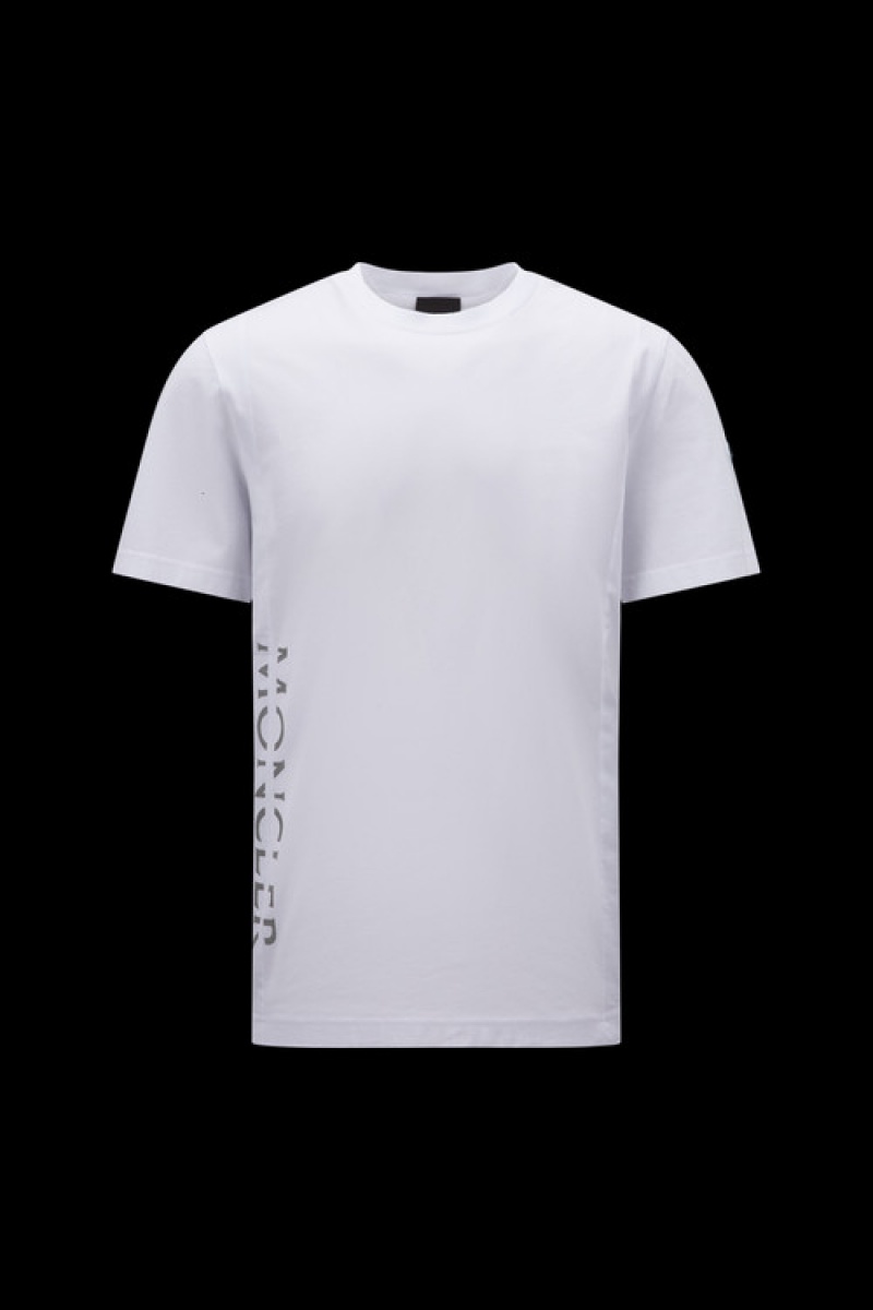 Camiseta Moncler Logo T Hombre Blancos | EWVF-28597