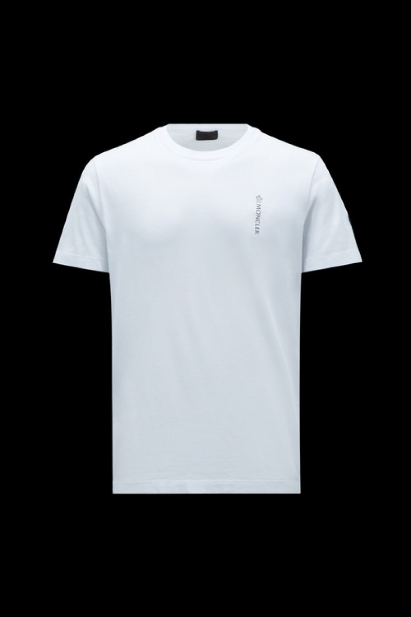 Camiseta Moncler Logo T Hombre Blancos | QIOU-31497