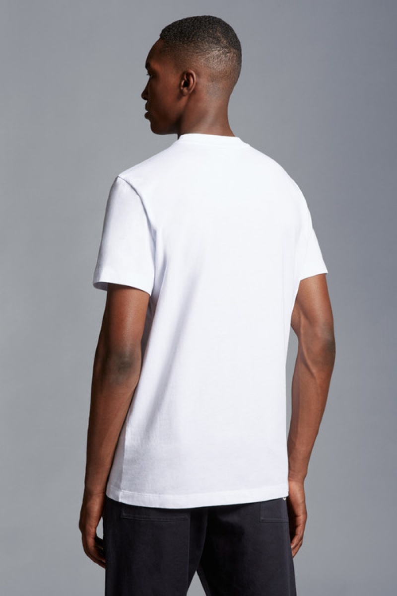 Camiseta Moncler Logo T Hombre Blancos | TVCF-14572