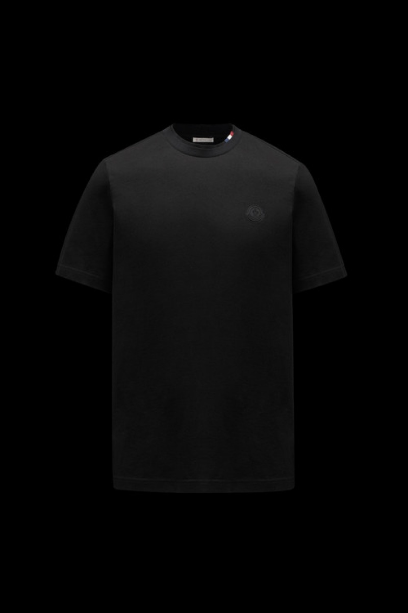 Camiseta Moncler Logo T Hombre Negros | FRLB-30567