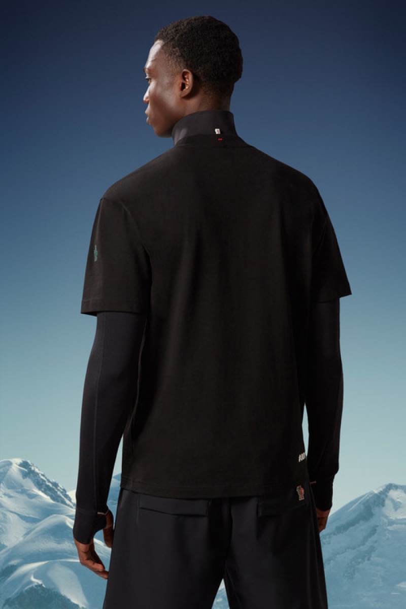 Camiseta Moncler Logo T Hombre Negros | PITV-40687