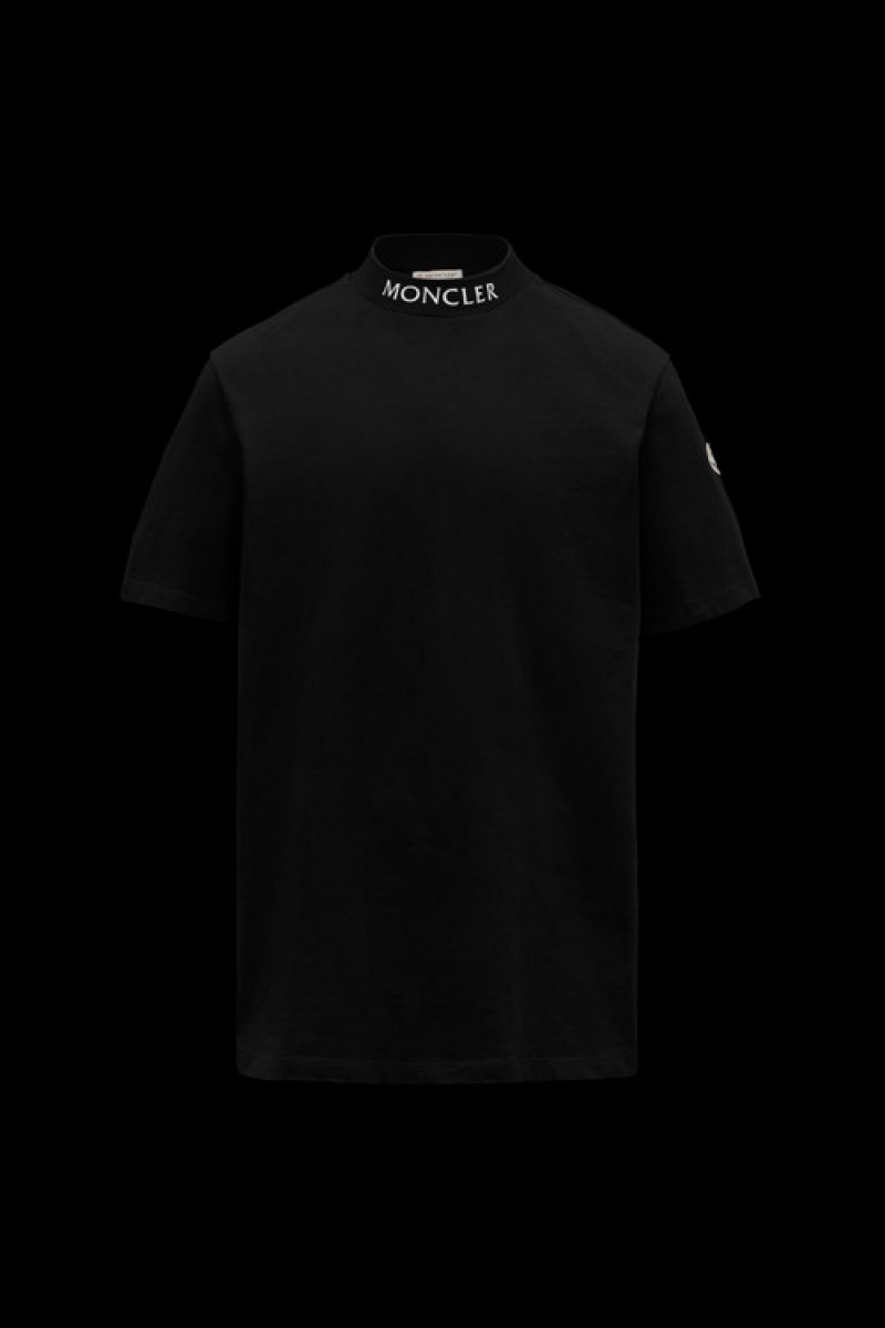 Camiseta Moncler Logo T Hombre Negros | YPFE-47610