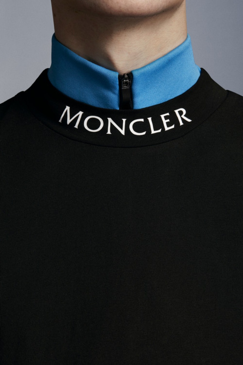 Camiseta Moncler Logo T Hombre Negros | YPFE-47610