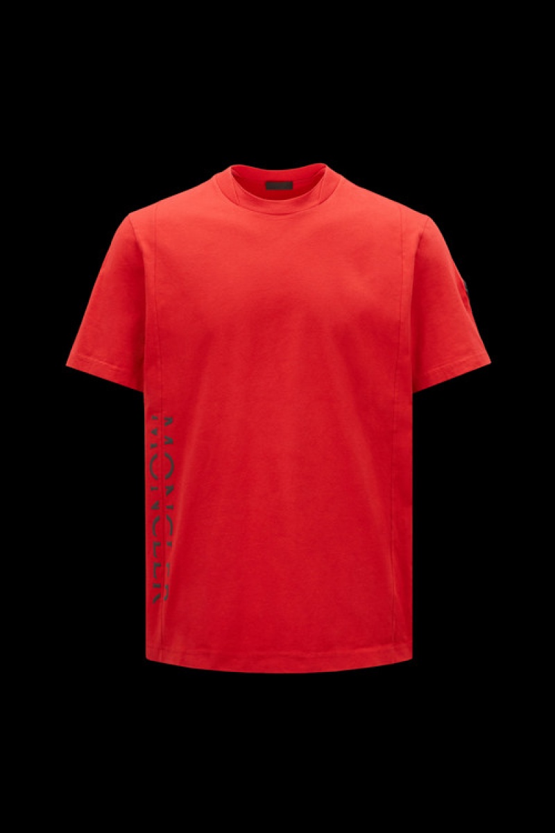 Camiseta Moncler Logo T Hombre Rojos | ZBUA-80519