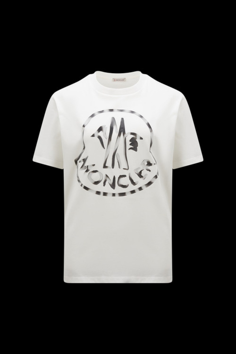 Camiseta Moncler Logo T Mujer Blancos | DVUM-45712