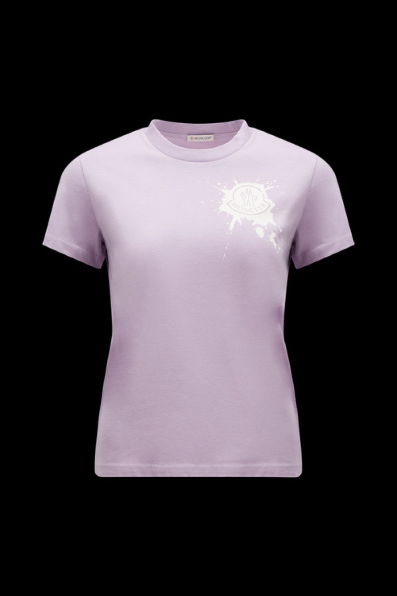 Camiseta Moncler Logo T Mujer Morados | ZYOG-21035