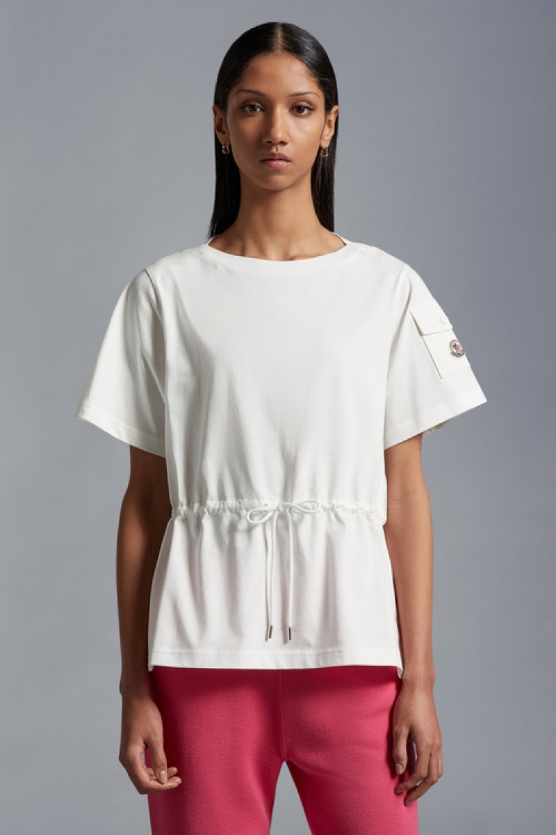 Camiseta Moncler Peplum T Mujer Blancos | DYBP-49087