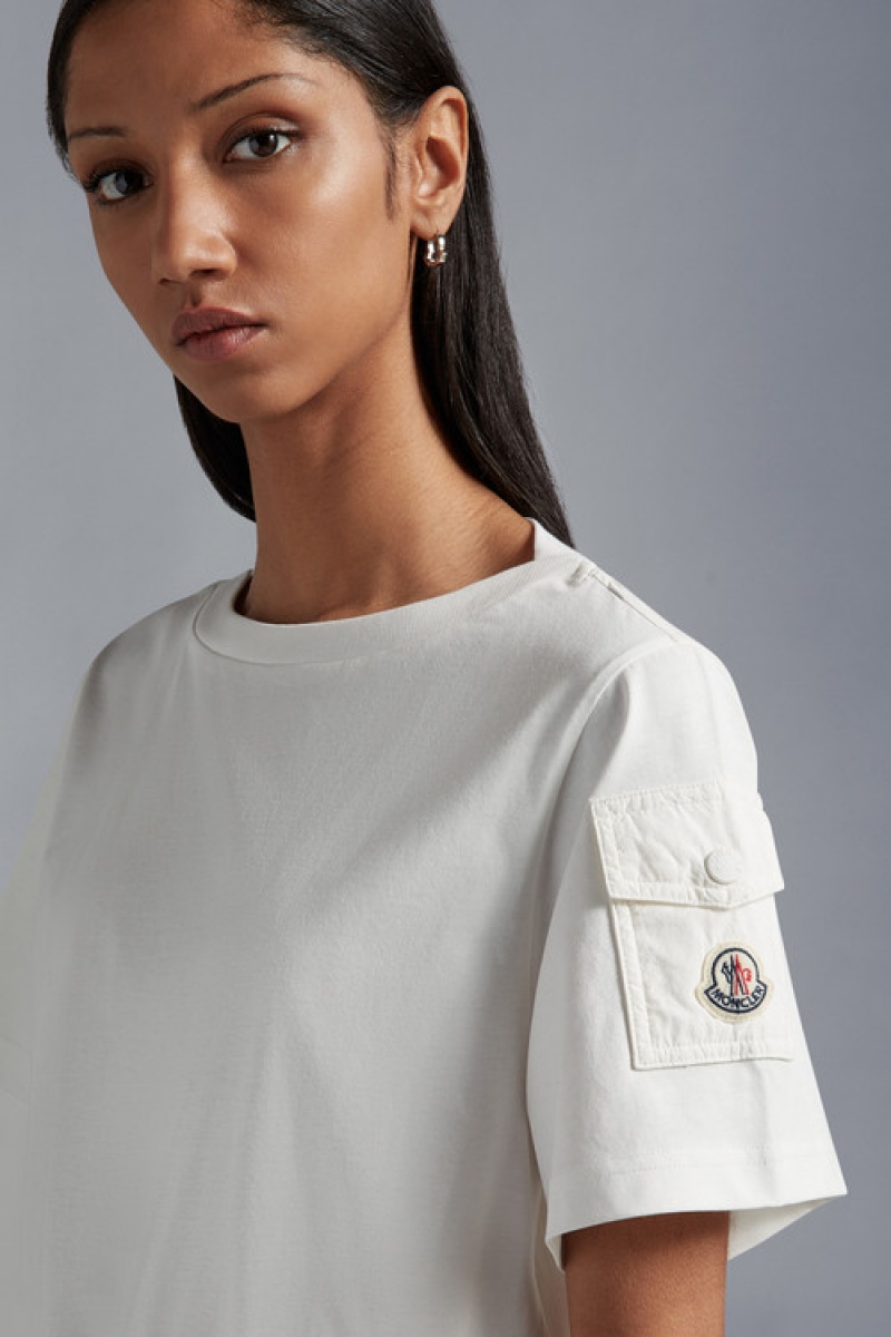 Camiseta Moncler Peplum T Mujer Blancos | DYBP-49087