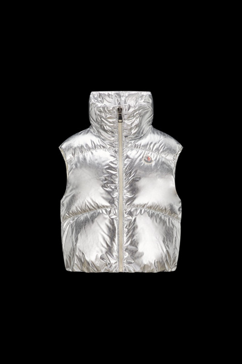 Chaleco Moncler Blavet Niña Plateados | GZPC-43961