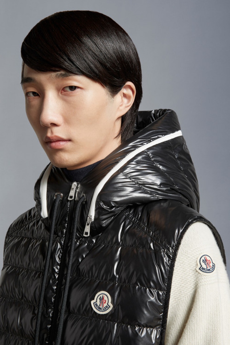 Chaleco de Plumas Moncler Akaishi Hombre Negros | NELT-37120