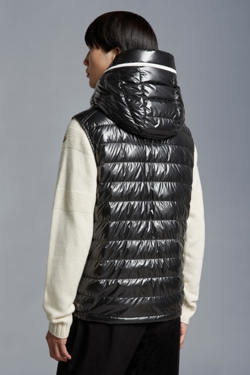 Chaleco de Plumas Moncler Akaishi Hombre Negros | NELT-37120