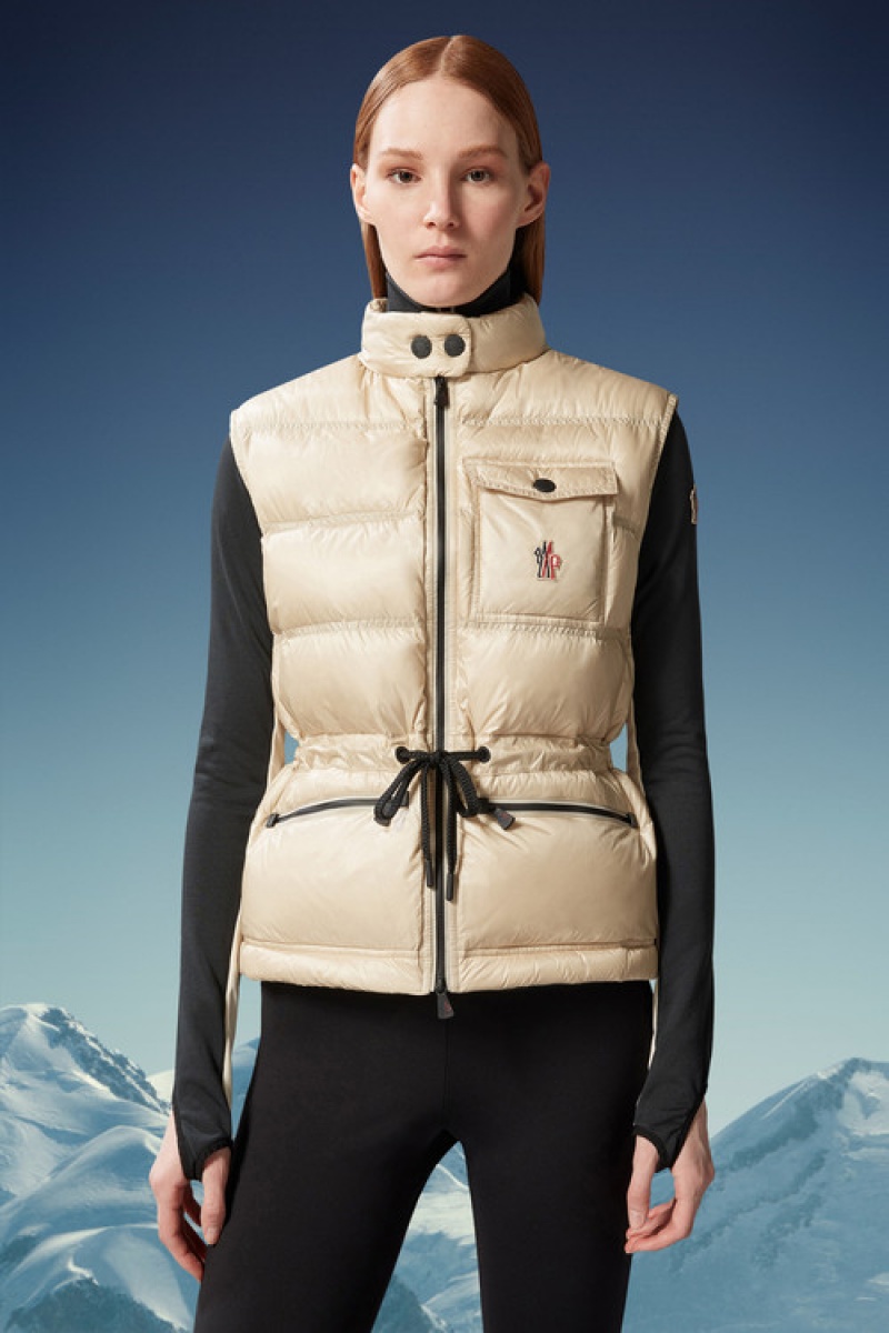 Chaleco de Plumas Moncler Arolles Mujer Blancos | UVXP-72519