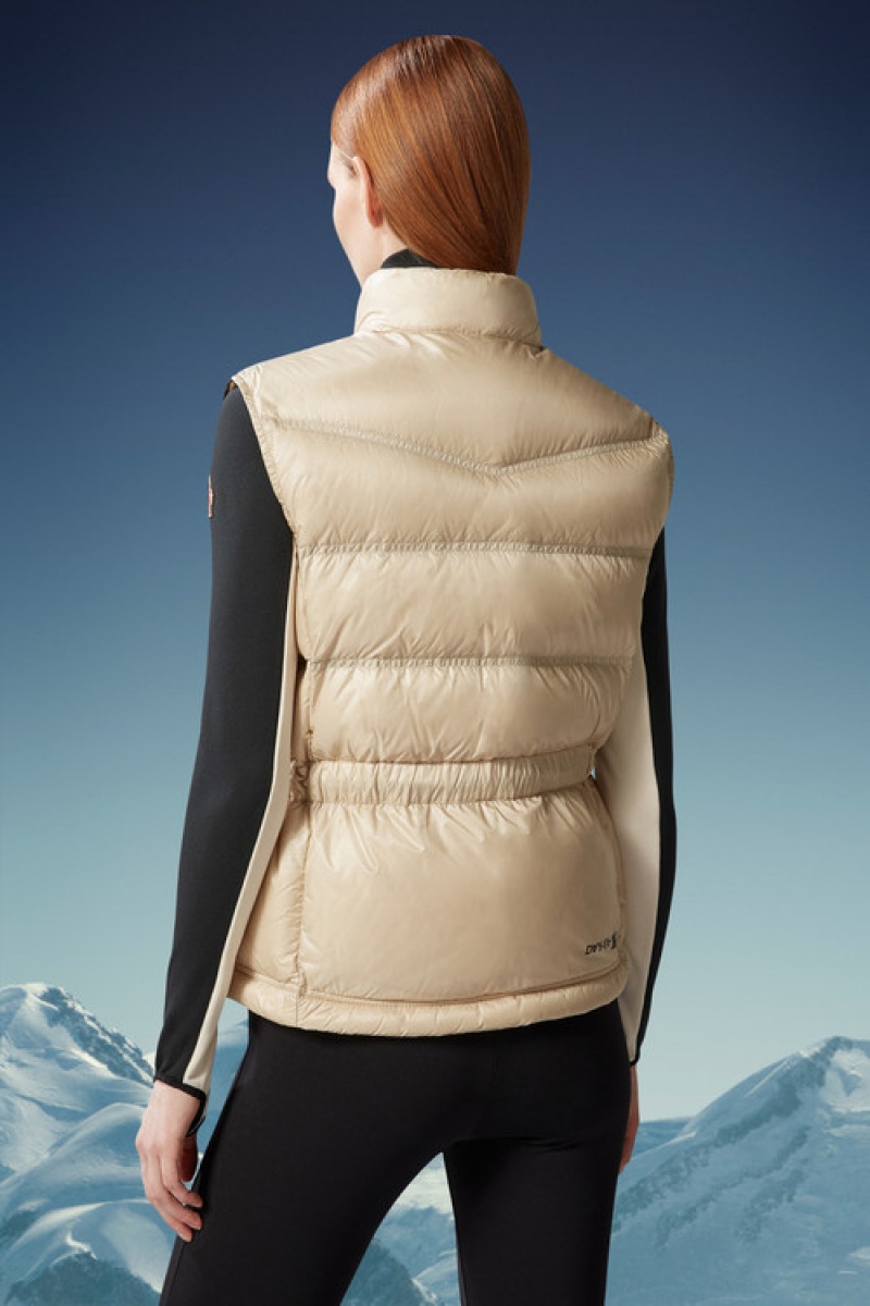 Chaleco de Plumas Moncler Arolles Mujer Blancos | UVXP-72519