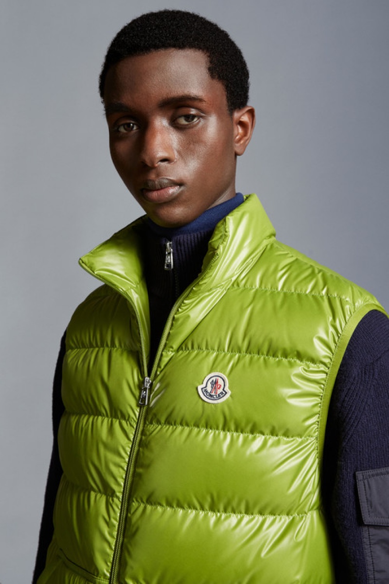 Chaleco de Plumas Moncler Aube Hombre Verdes | BYOR-03567