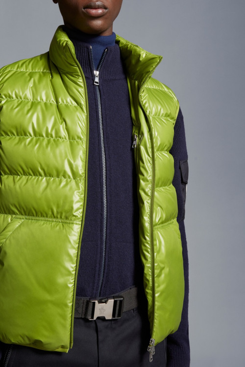 Chaleco de Plumas Moncler Aube Hombre Verdes | BYOR-03567