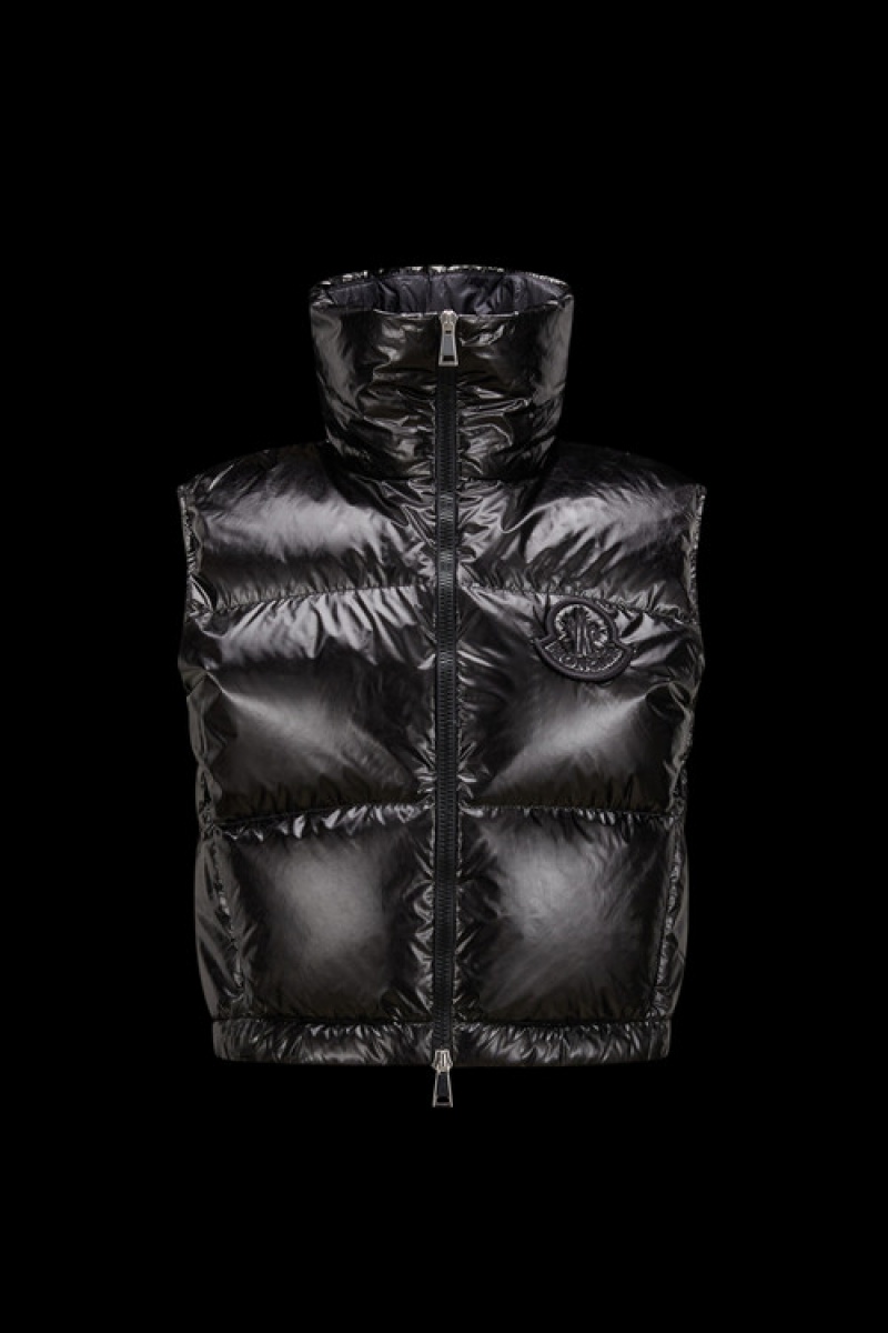 Chaleco de Plumas Moncler Blavet Mujer Negros | YZXM-23679