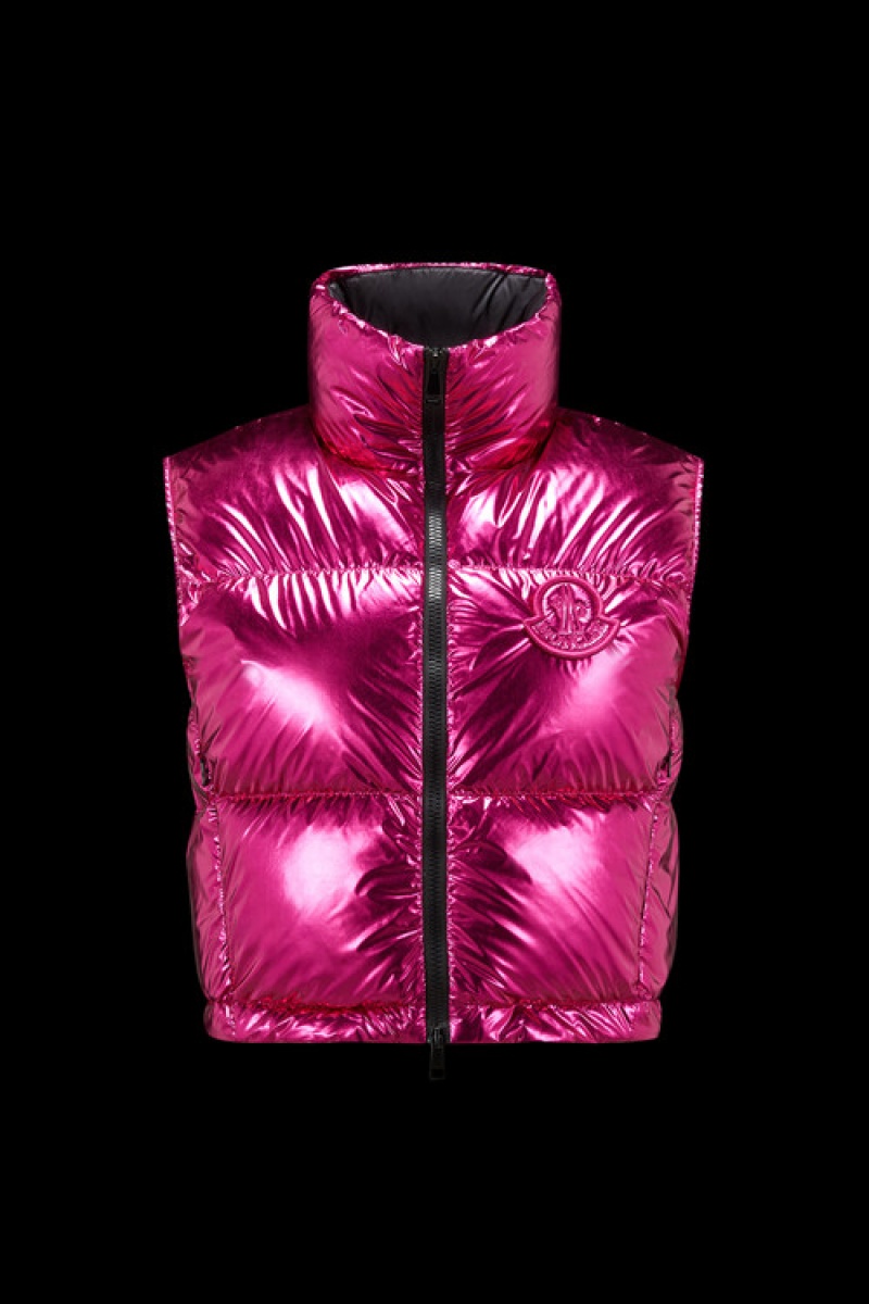 Chaleco de Plumas Moncler Blavet Mujer Rosas Claro | AXKG-87493