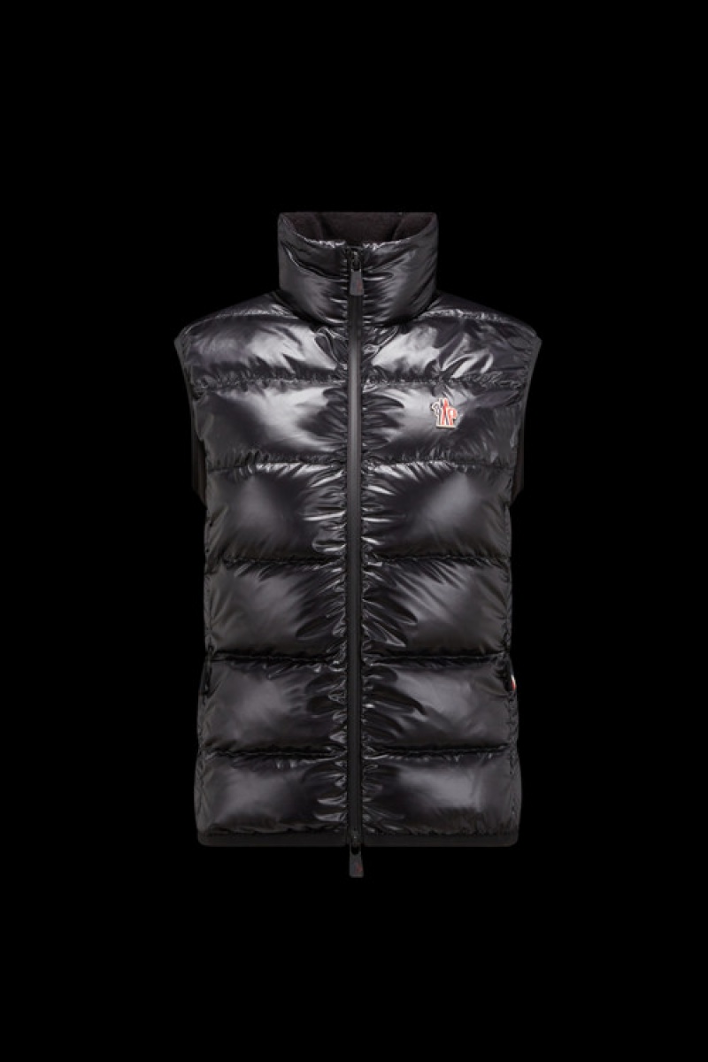 Chaleco de Plumas Moncler Fleece Mujer Negros | YWEB-60192