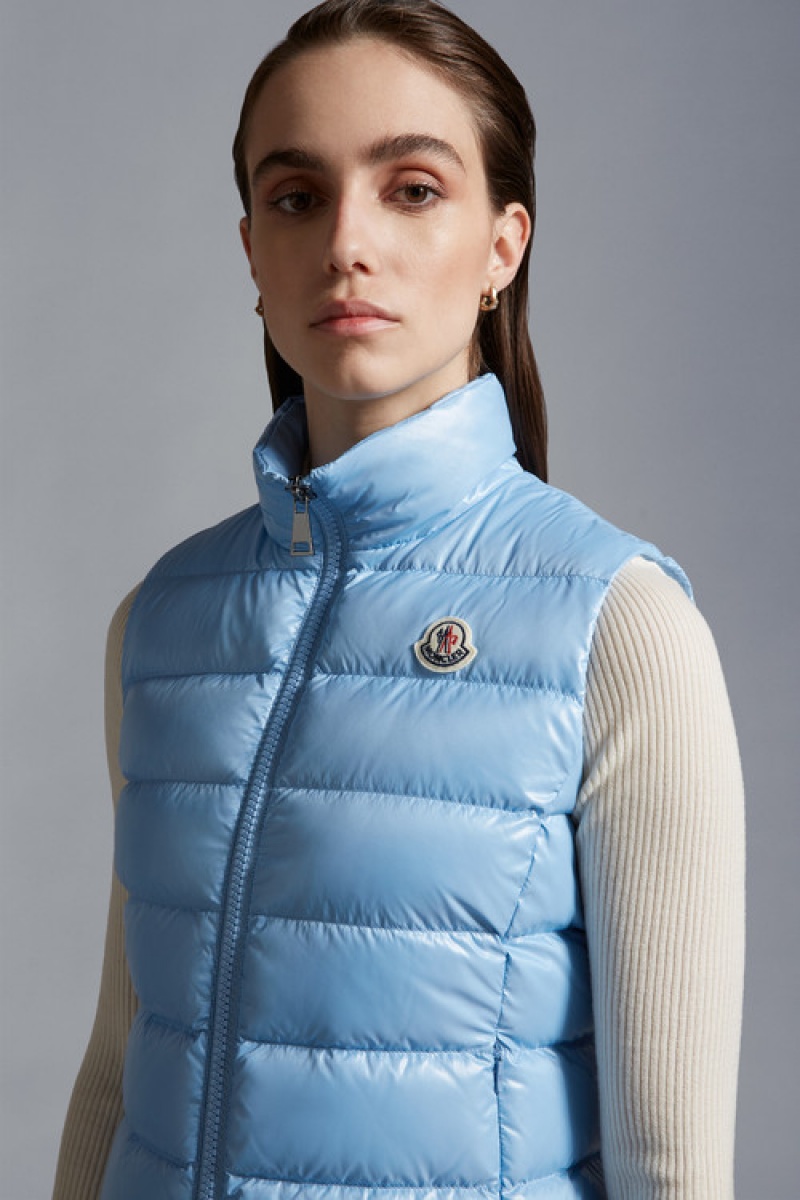 Chaleco de Plumas Moncler Ghany Mujer Azules | ZPIM-04362