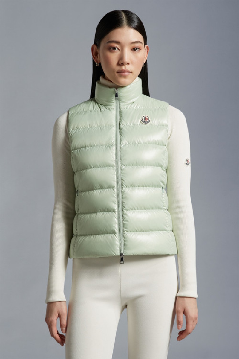 Chaleco de Plumas Moncler Ghany Mujer Verde Menta Verdes | XCMQ-94367