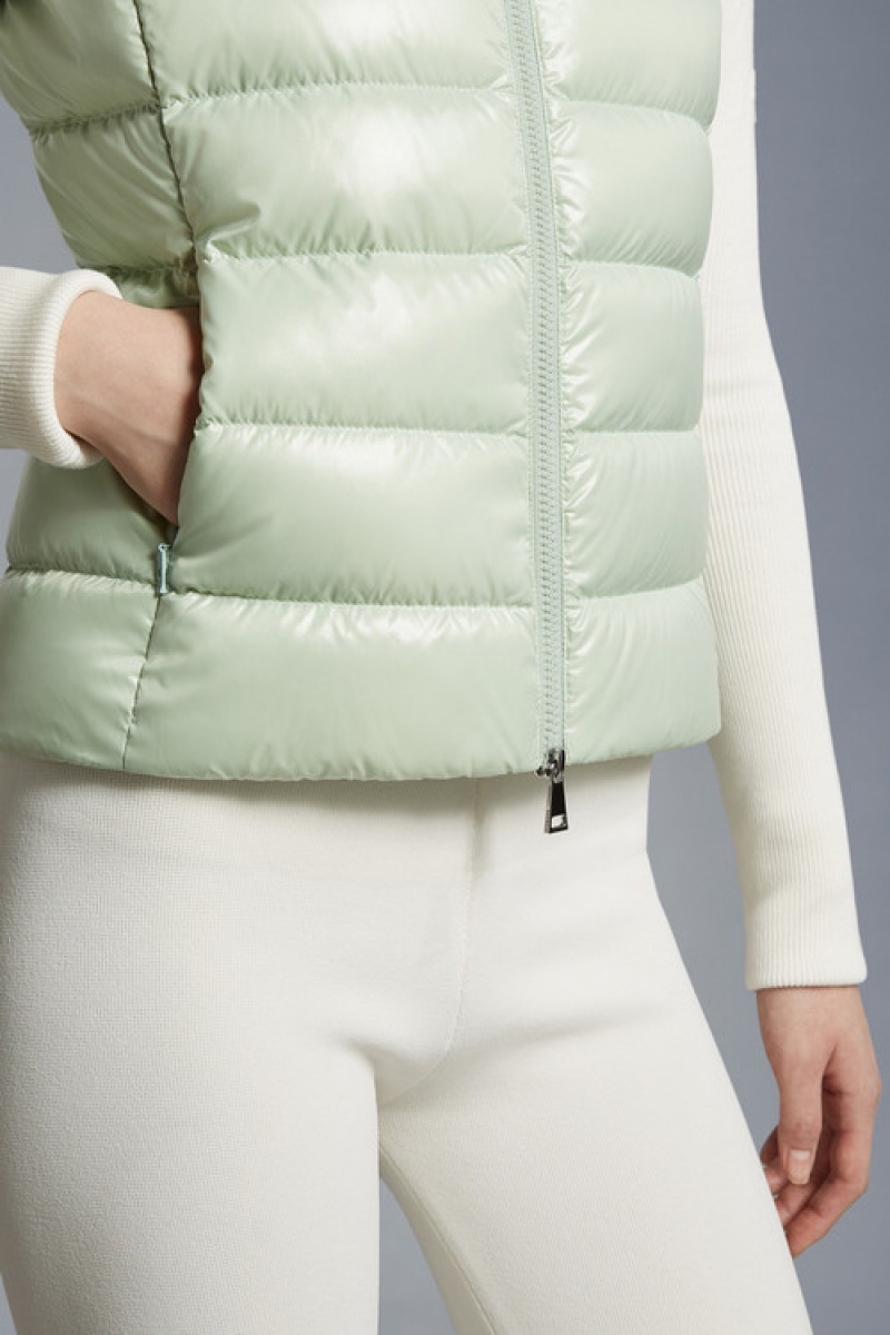 Chaleco de Plumas Moncler Ghany Mujer Verde Menta Verdes | XCMQ-94367