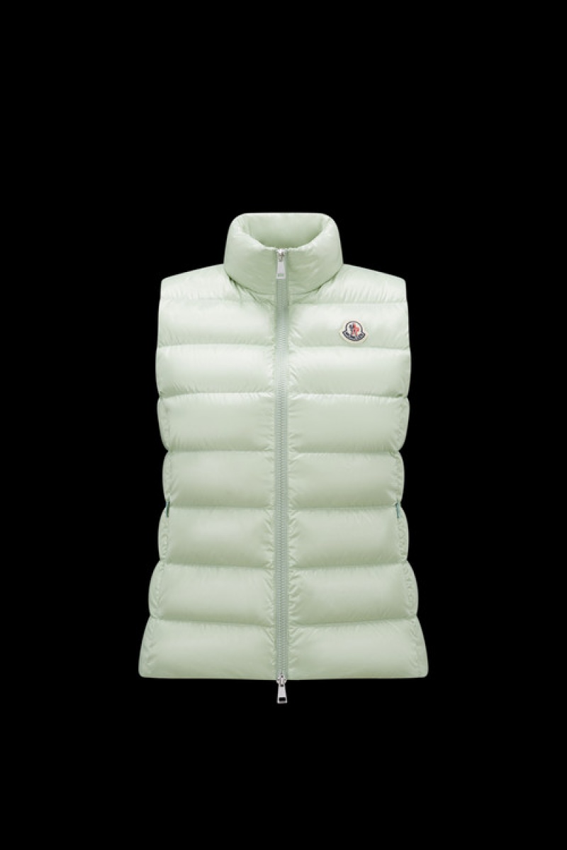 Chaleco de Plumas Moncler Ghany Mujer Verde Menta Verdes | XCMQ-94367